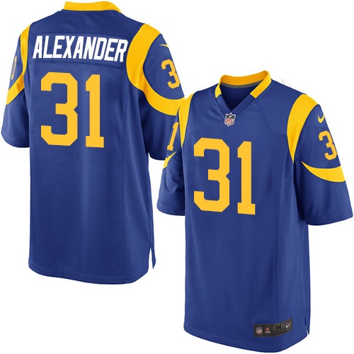 Men's Game Mo Alexander Nike Jersey Royal Blue Alternate - #31 NFL Los Angeles Rams